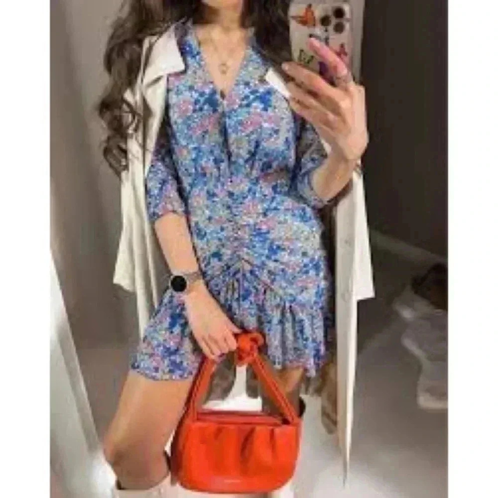 Zara floral mini dress Medium 9878/066